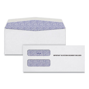 TOPS™ 1099 Double Window Envelope, Commercial Flap, Gummed Closure, Contemporary Seam, 3.75 X 8.75, White, 24-pack freeshipping - TVN Wholesale